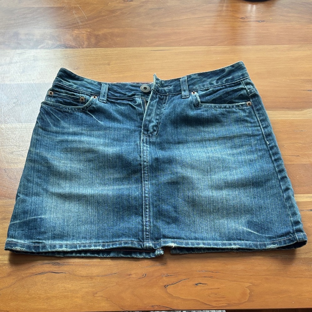 American Eagle Outfitters Dark Blue Denim Mini Skirt